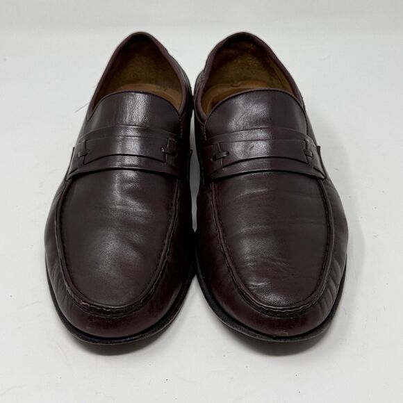 Allen Edmonds Modena Loafers Mens 9 EEE Wide Burgundy Leather Slip On Shoe Italy main image 10